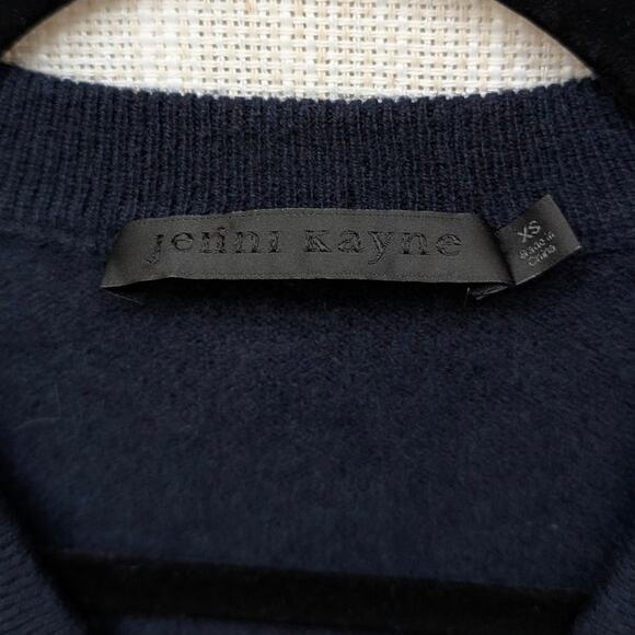 Jenni Kayne Flynn Navy 100% Cashmere V neck Long Sleeve Sweater, size XS - Picture 3 of 9